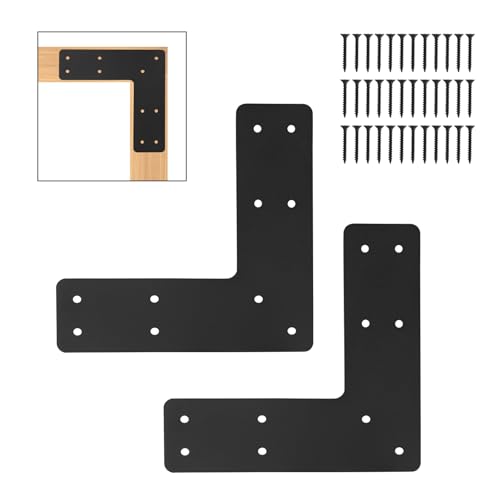 2 Pcs 10"x10" L Post Brackets, Fit 4x4 6x6 Wood, 3MM Thick - style: L Shape(10x10)
