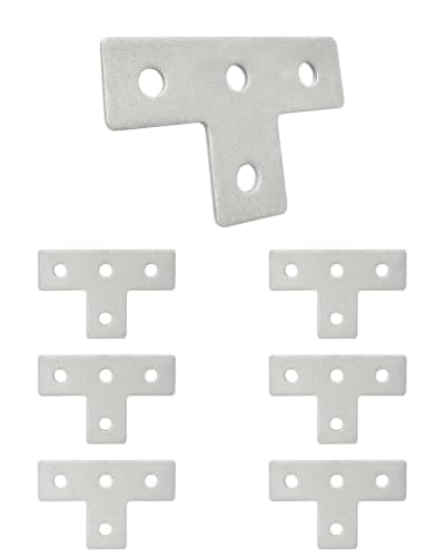 Hot-Dipped Galvanized Tee Plate 3/16", 1-5/8" Strut, 4-Hole, 6-Pack