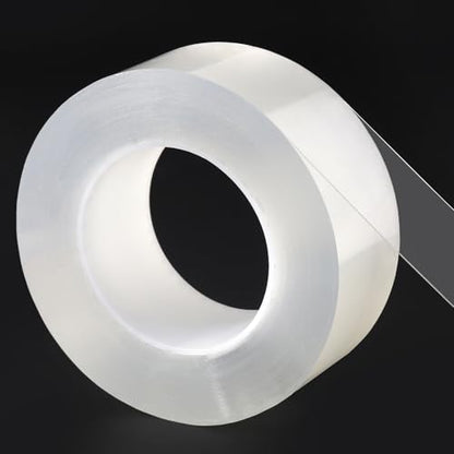 Transparent Weather Sealing Tape, Clear Draft Isolation Film Tape for Door Draft Stopper, Adhesive Tape for Doors, Windows and Shower Glass Gaps - No Residue (2 Inch x 66Ft) - size: 2in-66ft