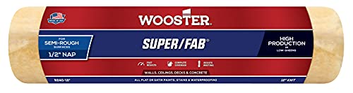 Wooster Brush R240-12 Super/Fab Roller Cover, 1/2-Inch Nap, 12-Inch - size: 12 Inch