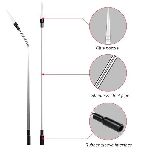 Two stainless steel styrofoam gun extension nozzle 35cm