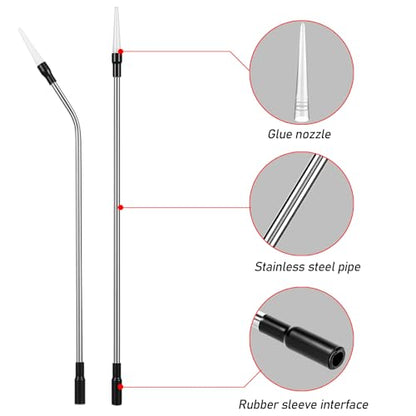 Two stainless steel styrofoam gun extension nozzle 35cm