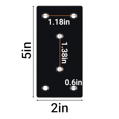 Black Flat Mending Plates,Stainless Steel Straight Mending Joining Plates, Heavy Duty Metal Brackets for Brace, Repair Fixing Bracket Plates for Wood Furniture Fence Bookcase (50mm) - size: 50mm