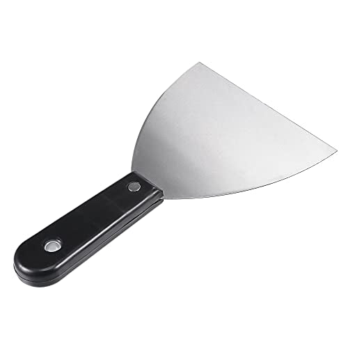 uxcell Putty Scraper 5" Spatula Drywall Repair Spreader Stainless Steel Blade Black Handle 2Pcs - size: 5"