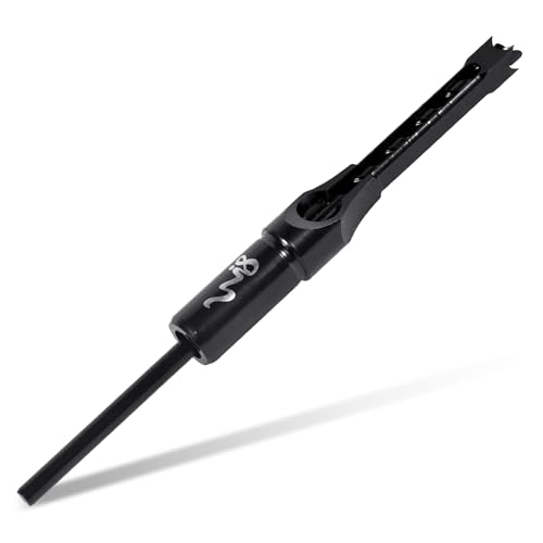 SaferCCTV Square Hole Drill Bit Set for Wood, Bearing Steel Hardness Sharp Mortise Drill Bit 3/8-Inch Woodworking Mortising Drill Bit - size: 3/8In