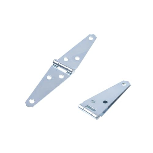 Geesatis 3" Strap Hinges Heavy Duty Gate Hinges,Iron,6Pcs Silver - color: Silver, size: 3inch(6Pcs)