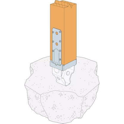 Simpson Strong-Tie PBST44Z PBST ZMAX Galvanized Standoff Post Base for 4x4 (Each) - size: 4 x 4