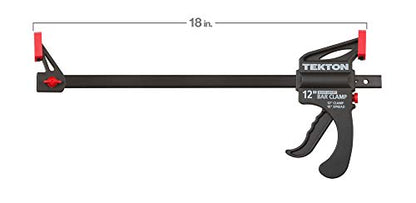 TEKTON 12 Inch Ratchet Bar Clamp / 18 Inch Spreader Set, 2-Piece | CLP51512 - size: 12 in. / 18 in., style: 2 Pack