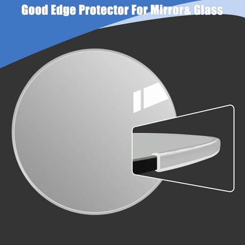 Clear Rubber Edge Trim, Self-Adhesive Transparent Edge Protector for Sheet Metal, Glasses or Flexi Glasses, Flexible Silicone Rubber Material, Fit 1/8"(3mm), U Channel Edge Guard - size: 1/8"- Length 20'