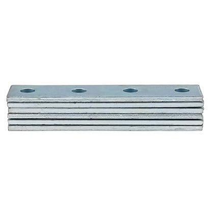 4 Hole Flat Straight Bracket for 1/2" Bolt in 1-5/8" Strut Channel, 6 Pack - size: 4 Hole Flat Plate