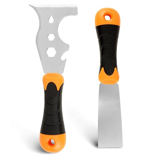 WEGAZ 2 Pack 12-In-1 3" Putty Knife Paint Scraper, 1.5" Stainless Steel