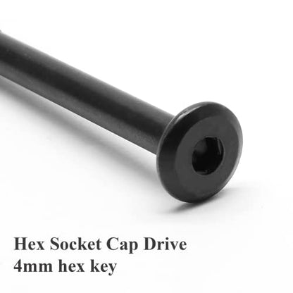 Biaungdo M6 x 120mm Bunk Bed Bolts, Black, 12 Pcs - color: Black, size: M6x120mm
