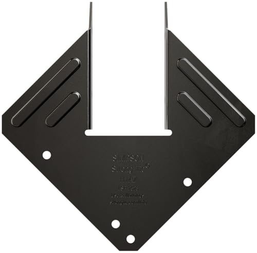 Simpson Strong-Tie H1APC Outdoor Accents H1APC 18-Gauge ZMAX, Black Powder-Coated Hurricane Tie (Pack of 25)