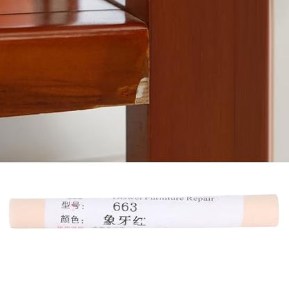 Furniture Paint Repair Crayon, Wood Scratch Patch Pen with Wax, 2pcs Set for Home Office