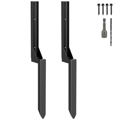 2 Pack Fence Post Repair Kit 1/8" Thickened Anchor Spike for 4x4/6x6