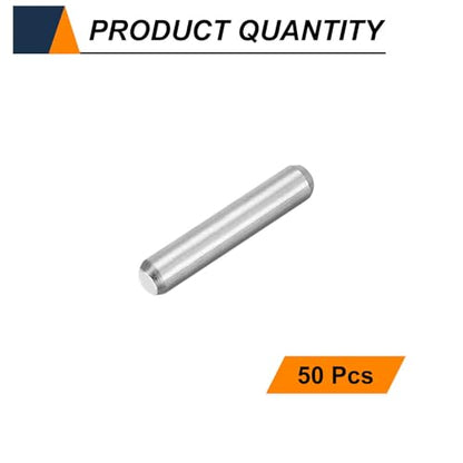 HARFINGTON 50pcs Dowel Pins M1.5(1.5mm) x 8mm 304 Stainless Steel Cylindrical Shelf Support Peg Pin Rod Fasten Elements for Metal Devices Wood Furniture DIY Installation, Silver - size: M1.5 x 8mm