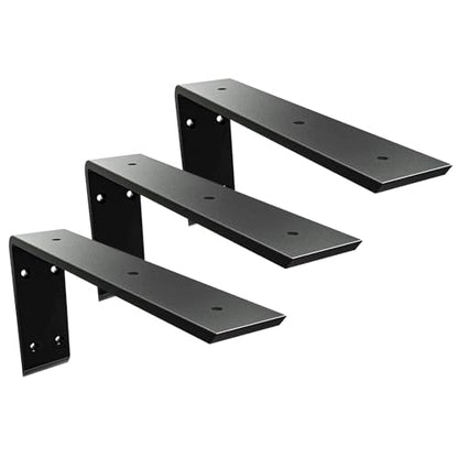 Heavy Duty Metal Countertop Brackets 18 Inch L Shape Countertops Floating Shelf Brackets 0.4 Inch Thick Granite Countertops 18"x8"x2.5" for Quartz/Granite/Wood/Concrete/Laminate Countertops (3pack) - color: Black-3Pack, size: 18"x8"x2.5"