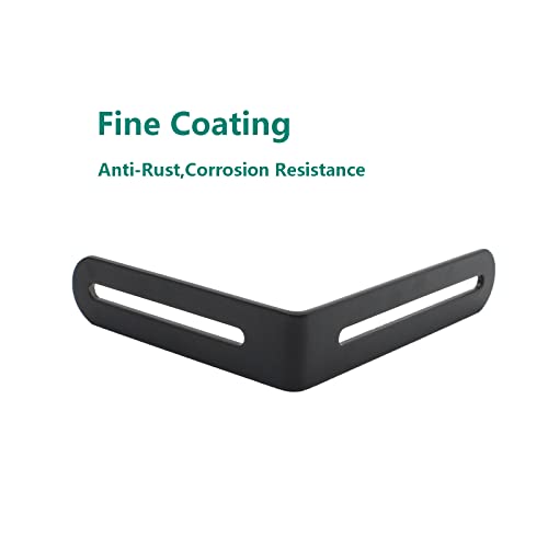 4 PCS Adjustable L-Shape Corner Brace, ULIFESTAR Heavy Duty Thicken Stainless Steel Joint Right Angle Brackets L Slotted Support Shelf Bracket for PC Case,Fixing Furniture-100x120x3mm/3.94x4.72x0.12'' - size: Black 3.94 x 4.72 x 0.12 inches