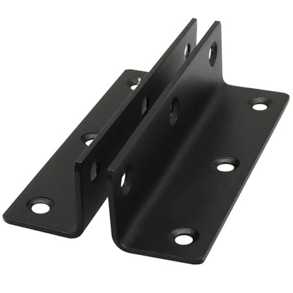 4" x 1" Corner Brace Angle Bracket, 4 Pcs, Black - size: black,4"x 1"