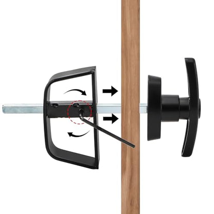 WRINGKIT Shed Door Latch Kit, 5 Keys and 2 Spring Loaded Latches - size: 5-1/2 Inch Stem