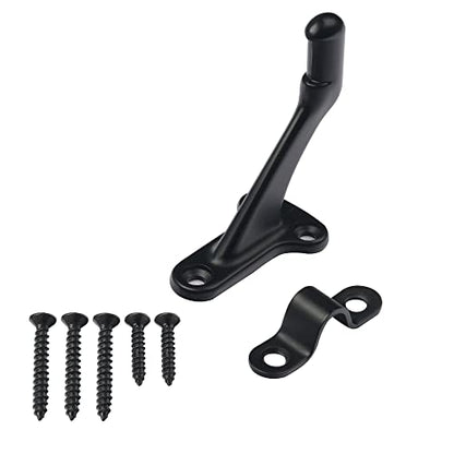 Triumph Hardware,3 Pack,3" Heavy Duty handrail Bracket Matte Black,Stair Railing Bracket DIY Easy Installation Hardware - color: Matte Black