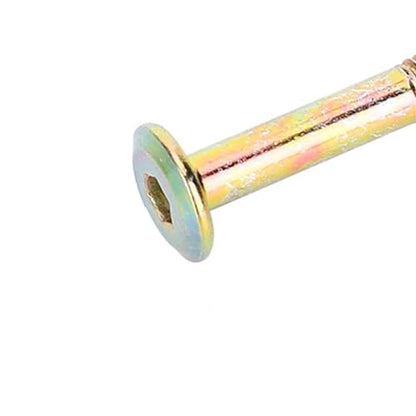 M6 x 80mm Bunk Bed Replacement Hardware, 10Pcs Nuts for Bed, Carbon Steel Furniture Bolt Nut Set, Hexagonal Bolt Nut Hardware Accessories for Connecting Wood, Boards
