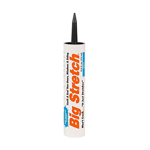 Sashco 10004 12 Pack 10.5 oz. Big Stretch Acrylic Latex High Performance Caulking Sealant, Black