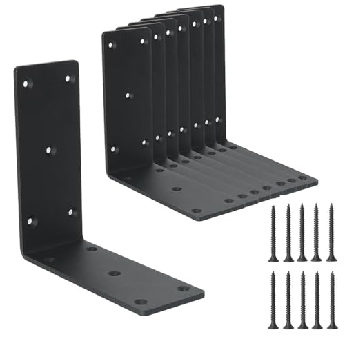 8-Pack 6" x 6" x 2⅜" L Right Angle Bracket, Heavy Duty Corner Bracket - size: 6" x 6" x 2-3/8"