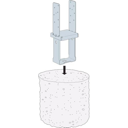 Simpson Strong-Tie CBSTQ44-SDS2HDG CBSTQ Hot-Dip Galvanized Standoff Column Base for 4x4 w/SDS Screws