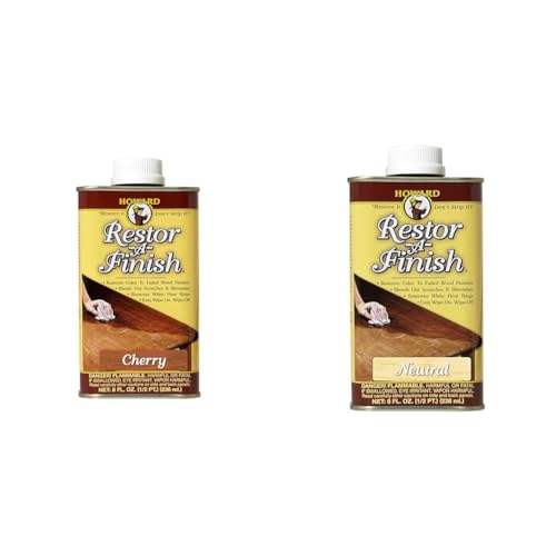 Howard RF8 Cherry Wood Restor-A-Finish Kit, Includes Cherry and Neutral 8 oz Bottles