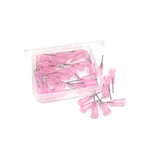 20 Gauge 0.5in Blunt Tip Dispensing Syringe Needle, Pink 50 PCS - style: 20GAx1/2＂