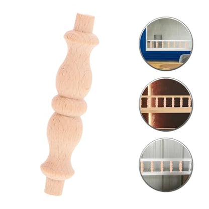 Unomor 10 Pack Unfinished Wood Spindles Solid Baluster Spindles for Crafts Staircase Indoor Furniture Wine Cabinet Fence Decoration 3.34 X 0.66 X 0.66 in