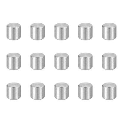 HARFINGTON 15pcs Dowel Pins M5(5mm) x 6mm 304 Stainless Steel Cylindrical Shelf Support Peg Pin Rod Fasten Elements for Metal Devices Wood Furniture DIY Installation, Silver - size: M5 x 6mm