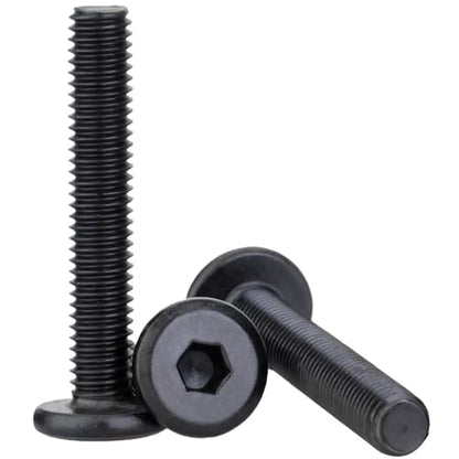 M3 x 18mm 20 Pcs Flat Round Head Hex Socket Cap Screws, 304 Stainless Steel Bolts, Fully Threaded, Black Oxide Finish, Furniture, DIY, 3D Printing - size: M3 x 18mm-20 PCS