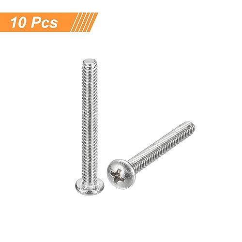 uxcell #10-24x1-3/4 Pan Head Machine Screws 304 SS Phillips Drive, 10 Pack - size: #10-24x1-3/4"