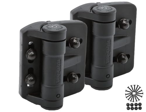 D&D TCAMA1 TruClose Mult-Adjust Gate Hinge Square Gates, Black, 2 pcs - color: Black, size: For Square Posts, Gate Gap up to 1.5 in