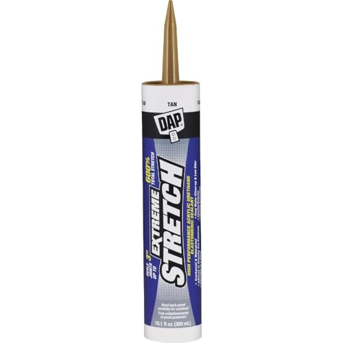 DAP Extreme Stretch Acrylic Urethane Premium Elastomeric Sealant, Tan, 10.1 Oz (7079818718) - color: Tan, size: 10.1 Fluid ounce