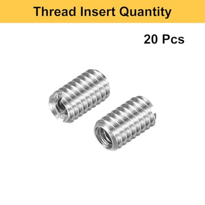 HARFINGTON 20pcs Thread Repair Inserts M4 x 0.7 Male to M2.5 x 0.45 Female Thread 6mm Long Stainless Steel Reducing Nuts Metric Self Tapping Sleeves Threaded Reducer Industrial Fasteners - size: M4 x 0.7 Male to M2.5 x 0.45 Female x 6mm