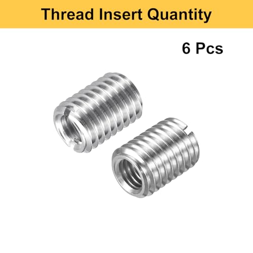 HARFINGTON 6pcs Thread Repair Inserts M12 x 1.75 Male to M8 x 1.25 Female Thread 15mm Long Stainless Steel Reducing Nuts Metric Self Tapping Sleeves Threaded Reducer Industrial Fasteners - size: M12 x 1.75 Male to M8 x 1.25 Female x 15mm