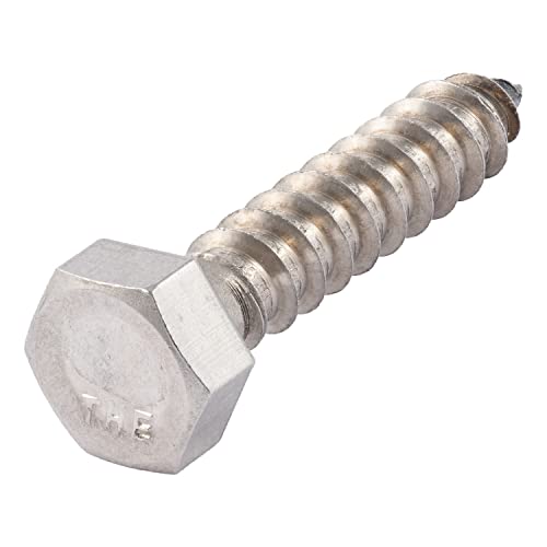 1/4 x 1-1/4 Stainless Lag Bolt (25-Pack) 18-8 Stainless Steel, Heavy Duty Hex Wood Lag Screw, ASME B18.2.1 Commercial/Industrial Grade by Makers Bolt - size: 1/4 x 1-1/4 (25 pack)