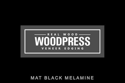 1 & 3/16" Black Matt Pre-Glued Melamine Edge Banding, 25 ft - size: Width: 1 & 3/16"