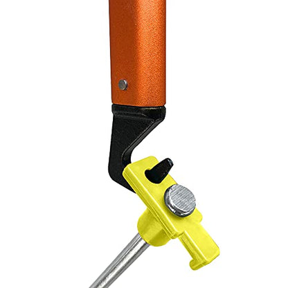 ABCCANOPY Tent Stakes 8" 10 Pcs Non-Rust Metal Ground Anchors Yellow - color: yellow, size: 8 inch