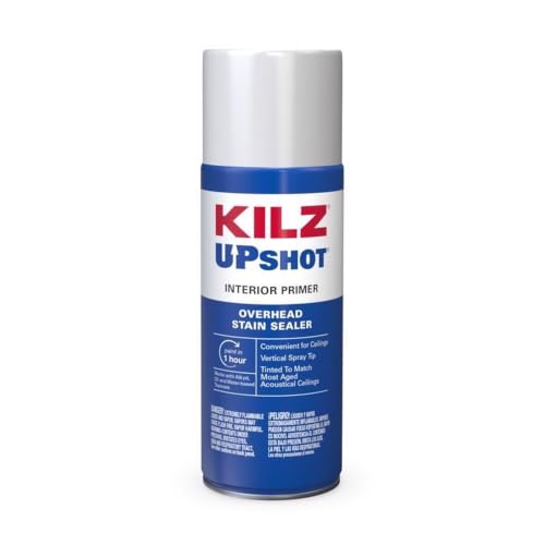 KILZ Up Shot White Flat Oil-Based Aerosol Primer Sealer, 10 oz, 12 Pack