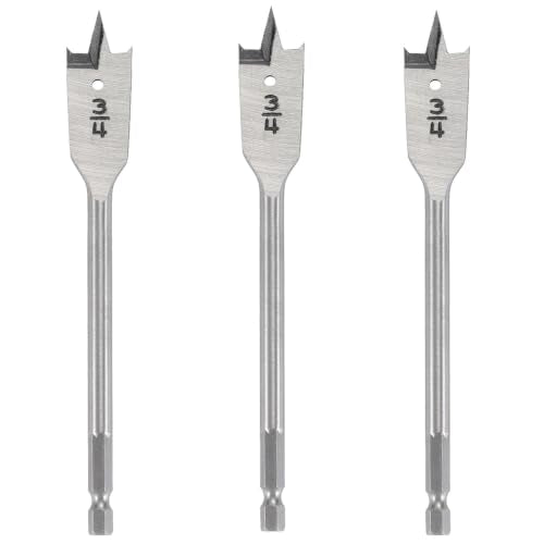3/4 inch (19MM) Wood Spade Drill Bit, 3 PCS