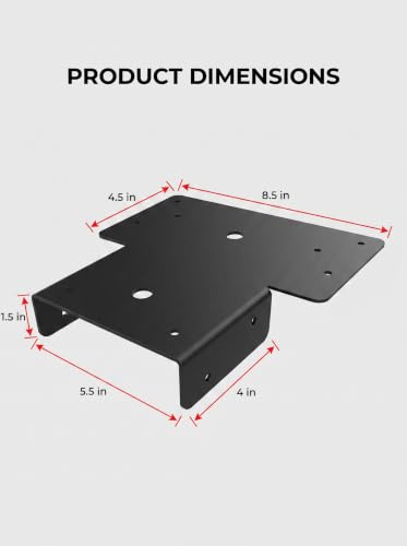 6x6 T-Shaped Column Beam Connectors Multi-Use Brackets for Pergolas - color: Black-6x6
