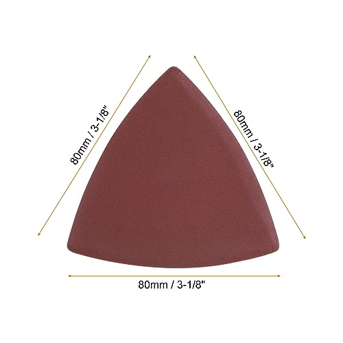 HARFINGTON 60pcs Triangular Hook & Loop Sandpapers 1000/1200/1500 Grits 3-1/8" Aluminum Oxide Sanding Pads Mouse Detail Sander Papers Multitool Sheets Set (20pcs of Each Grits) - size: 1000/1200/1500 Grits