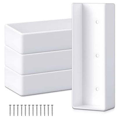 4 Pcs Vinyl Fence Brackets 2" X 6" U-Mount with Screws - color: U-mount, size: 2" X 6"