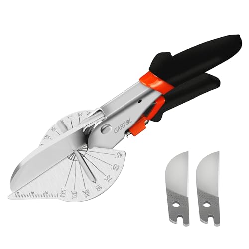 GARTOL 45-135° Adjustable Miter Shears, Quarter Round Cutter for PVC & Trim - size: HD-3101 EU - Shears With Replacement Blades