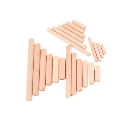 100Pcs Wooden Dowel Pins Kit 5/16" x 3-5/32 Inch Small Fluted Wood Dowels Pegs Hardwood Pin for Furniture Woodworking Crafts, Furniture, Door, DIY - size: 8mm x 80mm - 100PCS