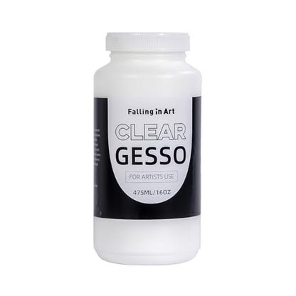 Falling in Art 16 Oz Clear Gesso Primer for Acrylic & Oil Paints - color: Clear